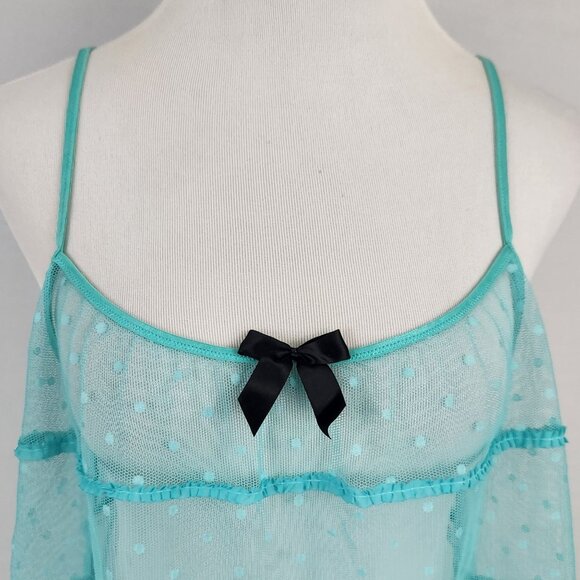Victoria's Secret Lingerie Women's Large Sexy Little Things Sheer Baby Doll Blue - Picture 6 of 10